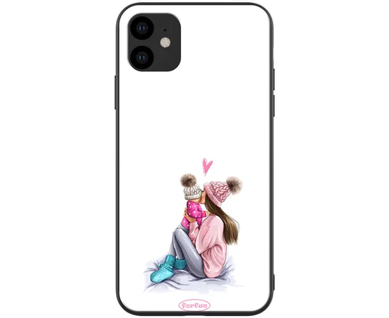 TPU+PC чехол ForFun для Apple iPhone 11 (6.1") Мама дочки