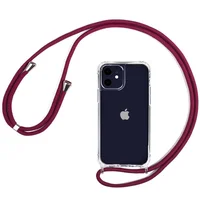 Чохол TPU Crossbody Transparent для Apple iPhone 11 (6.1 ") Червоно-Коричневий