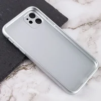 TPU+Glass чехол Matte Candy Full camera для Apple iPhone 11 (6.1") Белый