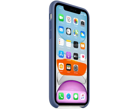 Чехол Silicone case (AAA) для Apple iPhone 11 (6.1") Синий / Linen Blue
