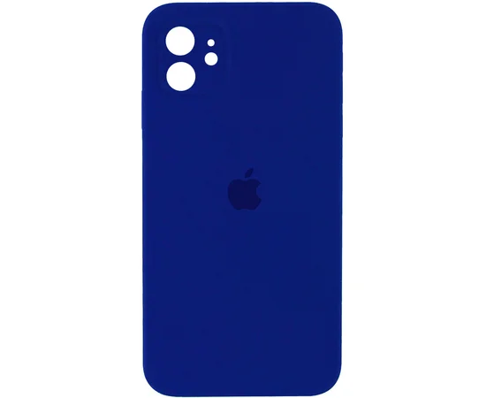 Чехол Silicone Case Square Full Camera Protective (AA) для Apple iPhone 11 (6.1") Синий / Deep navy
