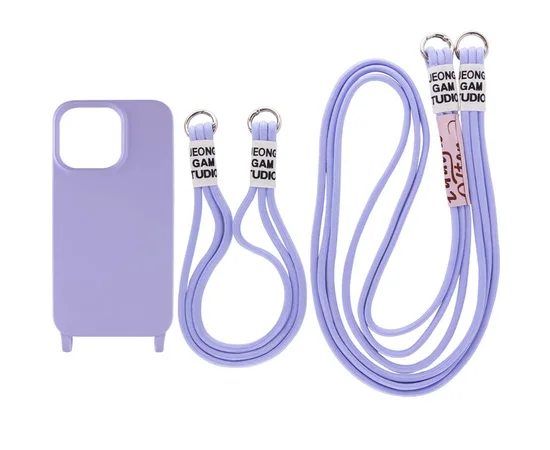 Чехол TPU two straps California для Apple iPhone 11 (6.1") Сиреневый