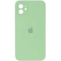Чехол Silicone Case Square Full Camera Protective (AA) для Apple iPhone 11 (6.1") Мятный / Mint
