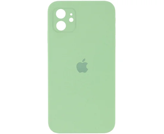 Чохол Silicone Case Square Full Camera Protective (AA) для Apple iPhone 11 (6.1 ") М'ятний / Mint