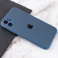 TPU+Glass чехол Matte Candy Full camera для Apple iPhone 11 (6.1") Синий