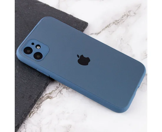 TPU+Glass чехол Matte Candy Full camera для Apple iPhone 11 (6.1") Синий