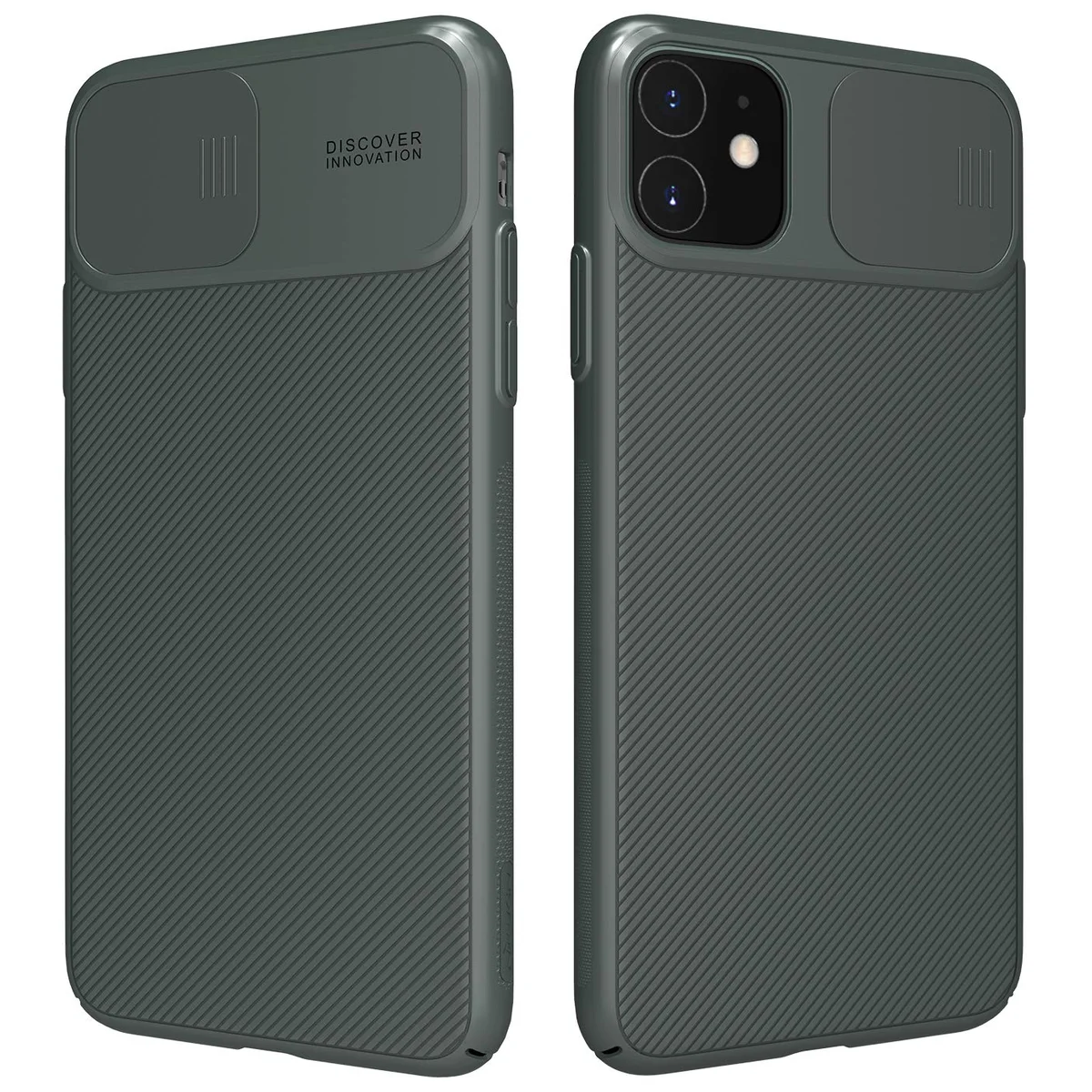 Карбонова накладка Nillkin Camshield (шторка на камеру) для Apple iPhone 11 (6.1 ") Зелений / Dark Green