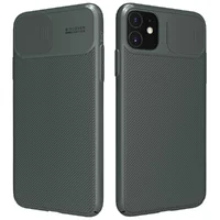 Карбонова накладка Nillkin Camshield (шторка на камеру) для Apple iPhone 11 (6.1 ") Зелений / Dark Green
