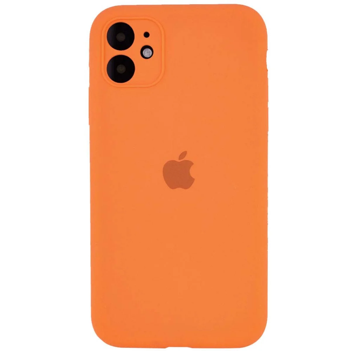 Чехол Silicone Case Square Full Camera Protective (AA) для Apple iPhone 11 (6.1") Оранжевый / Papaya
