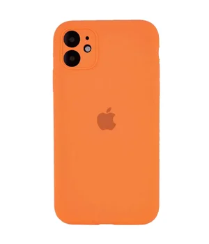 Чохол Silicone Case Square Full Camera Protective (AA) для Apple iPhone 11 (6.1 ") Помаранчевий / Papaya