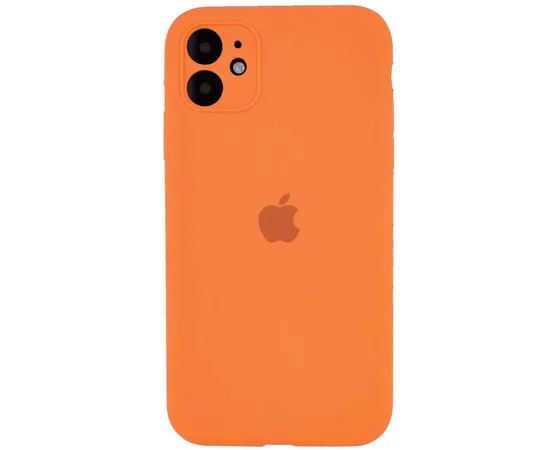 Чохол Silicone Case Square Full Camera Protective (AA) для Apple iPhone 11 (6.1 ") Помаранчевий / Papaya