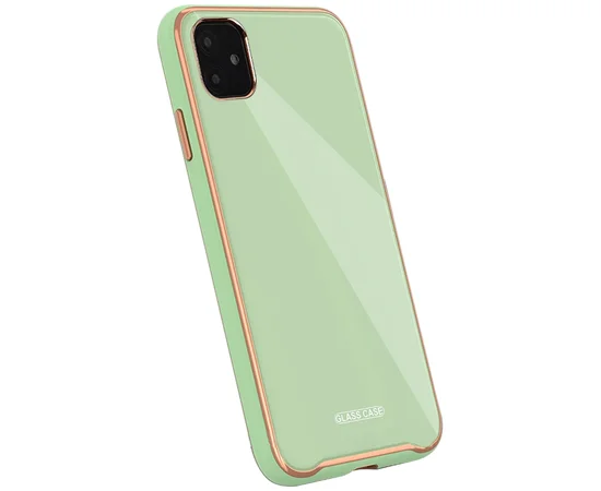 TPU+Glass чехол Venezia для Apple iPhone 11 (6.1") Мятный / Mint