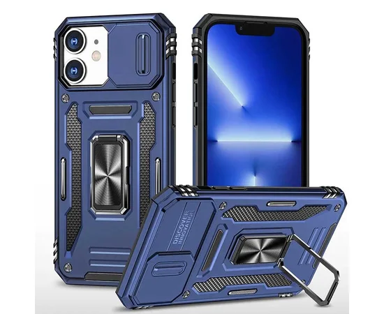 Ударопрочный чехол Camshield Army Ring для Apple iPhone 11 (6.1") Синий / Navy
