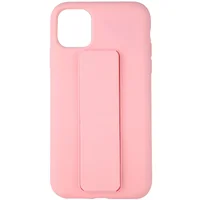 Чехол Silicone Case Hand Holder для Apple iPhone 11 (6.1") Розовый / Pink