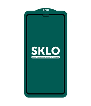 Захисне скло SKLO 5D (full glue) для Apple iPhone 11 (6.1 ") / XR Чорний