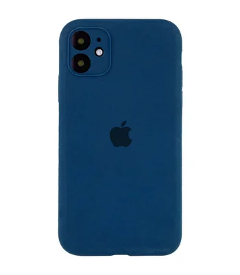 Чехол Silicone Case Square Full Camera Protective (AA) для Apple iPhone 11 (6.1") Синий / Navy blue