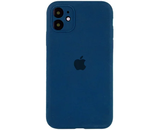 Чехол Silicone Case Square Full Camera Protective (AA) для Apple iPhone 11 (6.1") Синий / Navy blue