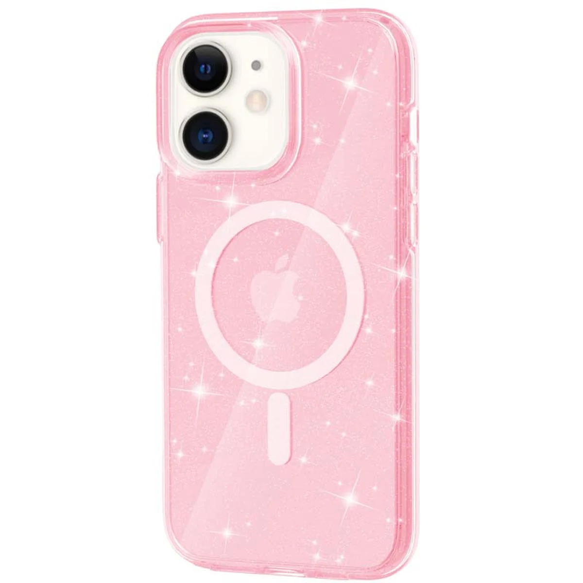 Чехол TPU Galaxy Sparkle (MagFit) для Apple iPhone 11 (6.1") Pink+Glitter