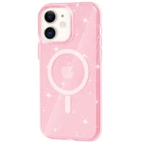 Чехол TPU Galaxy Sparkle (MagFit) для Apple iPhone 11 (6.1") Pink+Glitter