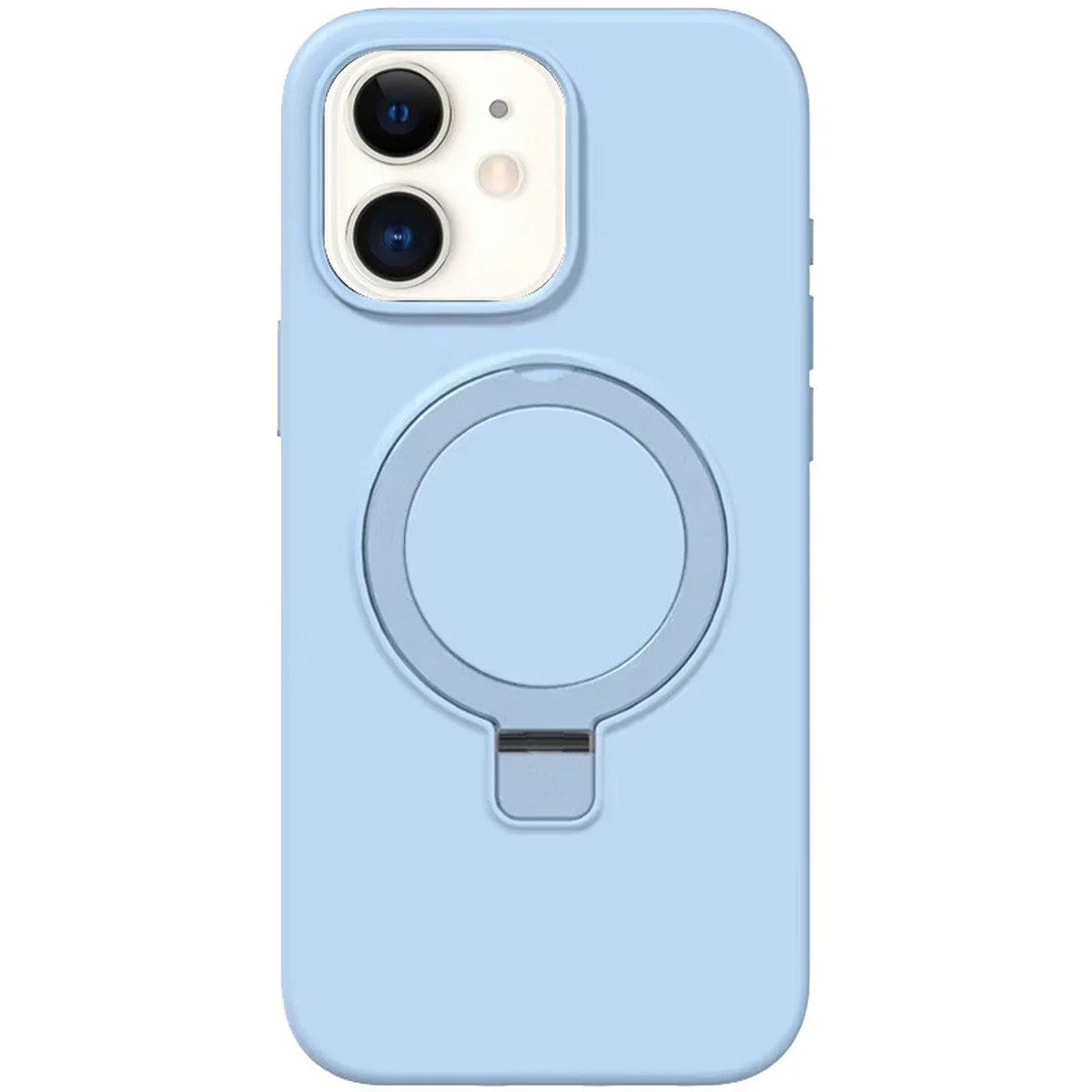Чехол Silicone Case Full Protective NO LOGO with Ring для Apple iPhone 11 (6.1") Blue