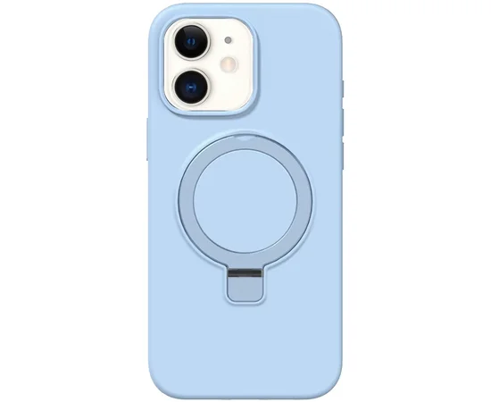 Чохол Silicone Case Full Protective NO LOGO with Ring для Apple iPhone 11 (6.1") Blue