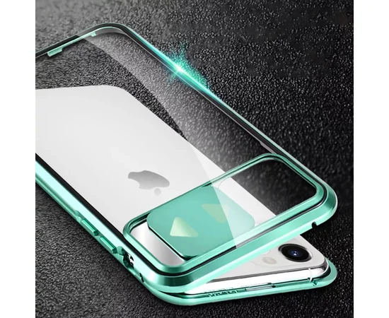 Чехол Camshield 360 Metall+Glass со шторкой для камеры для Apple iPhone 11 (6.1") Зеленый