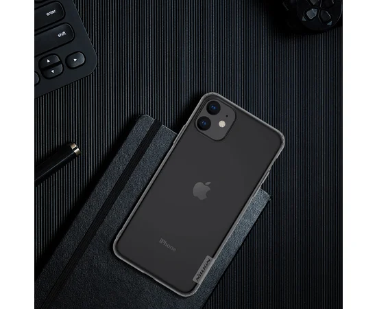 TPU чехол Nillkin Nature Series для Apple iPhone 11 (6.1") Серый (прозрачный)