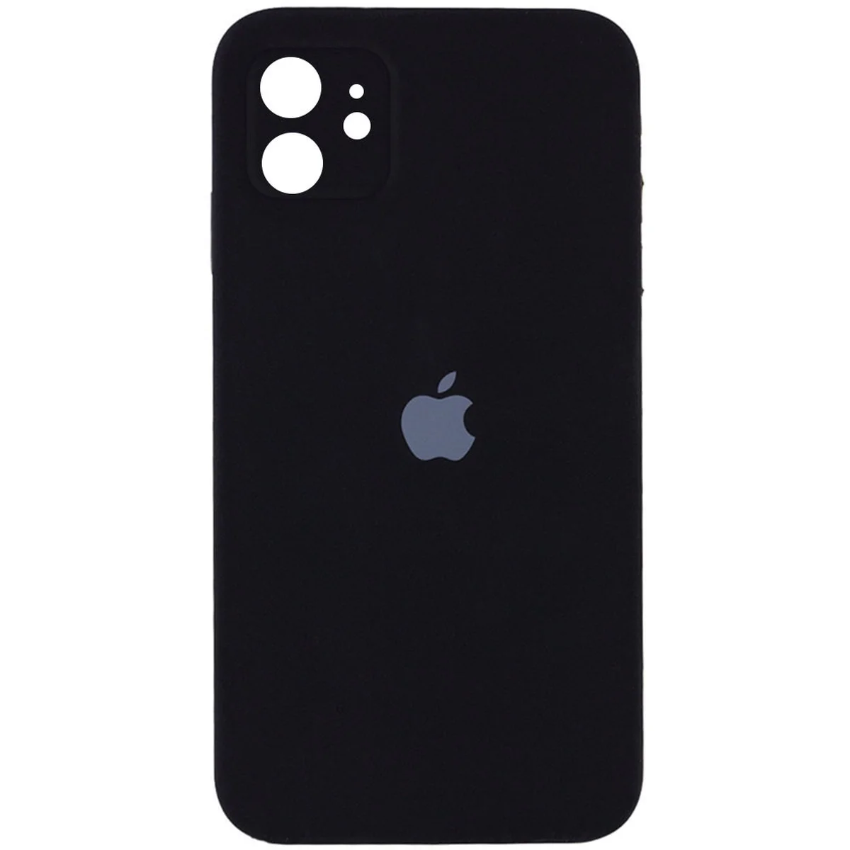 Чехол Silicone Case Square Full Camera Protective (AA) для Apple iPhone 11 (6.1") Черный / Black