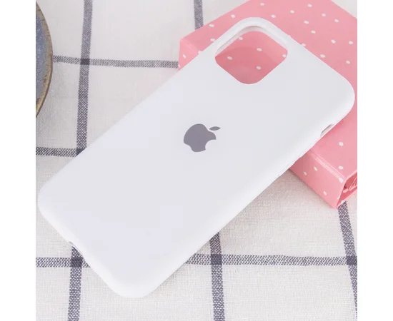 Чохол Silicone case (A) (з закритим низом) для Apple iPhone 11 (6.1 ") Білий / White
