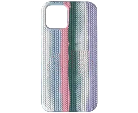 Чехол Silicone case Full Braided для Apple iPhone 11 (6.1") Белый / Сиреневый