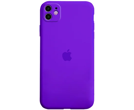 Чехол Silicone Case Full Camera Protective (АА) для Apple iPhone 11 (6.1") Фиолетовый / Purple