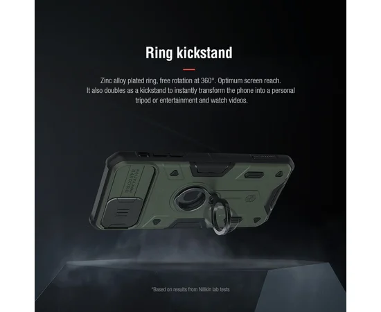 TPU+PC чехол Nillkin CamShield Armor (шторка на камеру) для Apple iPhone 11 (6.1") Зеленый