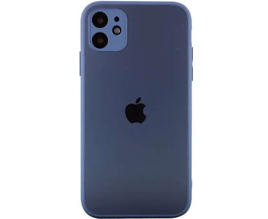 TPU+Glass чехол Matte Candy Full camera для Apple iPhone 11 (6.1") Синий