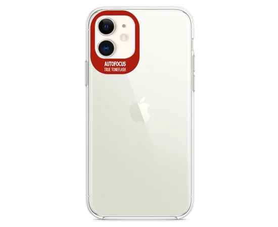 TPU чехол Epic clear flash для Apple iPhone 11 (6.1") Бесцветный / Красный