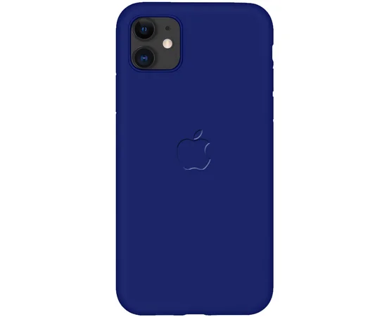 Чехол-накладка Soft-touch logo series для Apple iPhone 11 (6.1") Синий / Navy