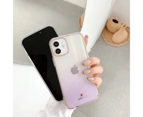 TPU+Glass чехол Aurora Classic для Apple iPhone 11 (6.1") Сиреневый