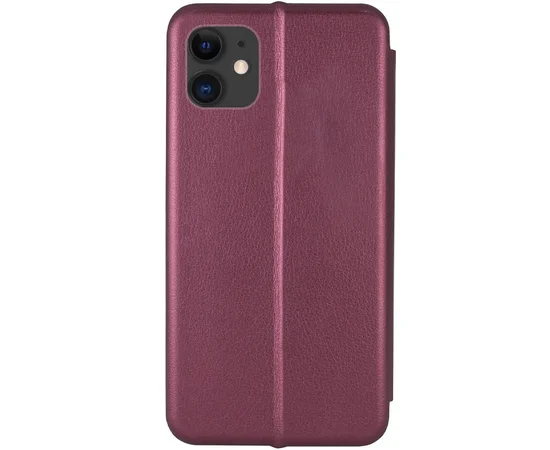 Шкіряний чохол-книжка Classy для Apple iPhone 11 (6.1") Бордовий