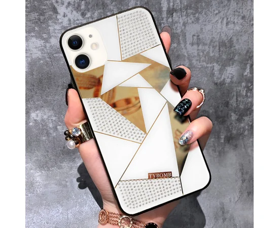 TPU+Glass чехол TYBOMB Shinig Miror для Apple iPhone 11 (6.1") Белый