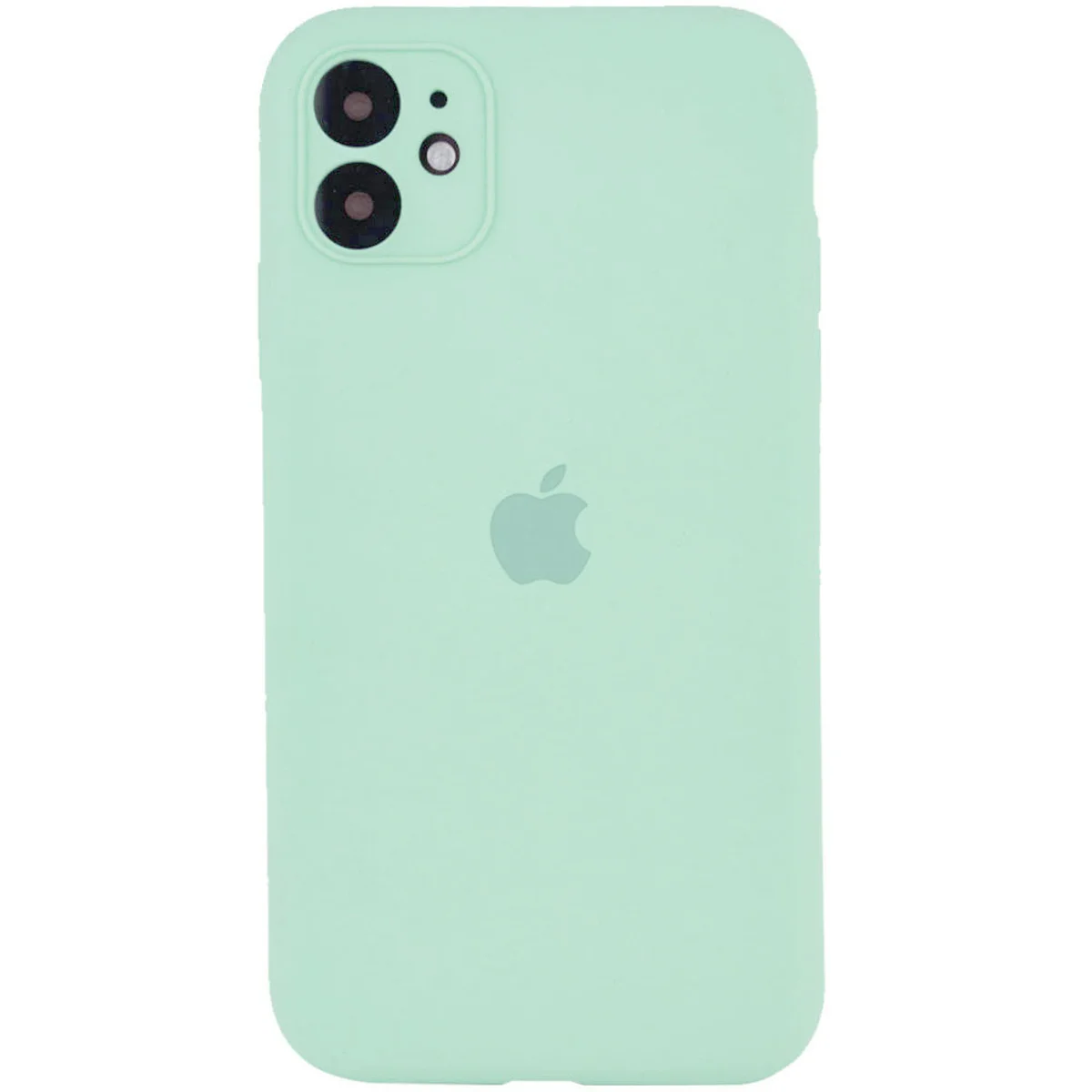 Чохол Silicone Case Square Full Camera Protective (AA) для Apple iPhone 11 (6.1 ") Бірюзовий / Light Turquoise