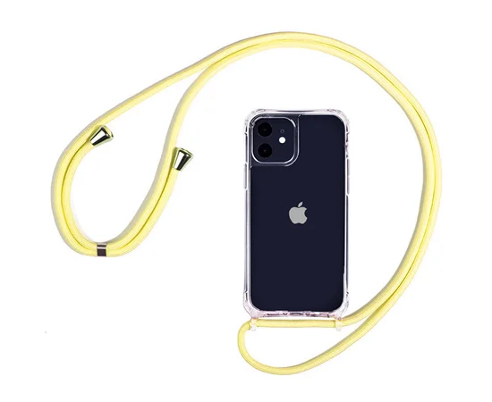 Чехол TPU Crossbody Transparent для Apple iPhone 11 (6.1") Желтый