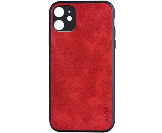 Кожаный чехол AIORIA Vintage для Apple iPhone 11 (6.1") Красный