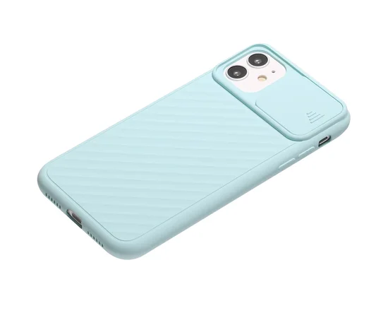 Чехол Camshield TPU со шторкой защищающей камеру для Apple iPhone 11 (6.1") Бирюзовый