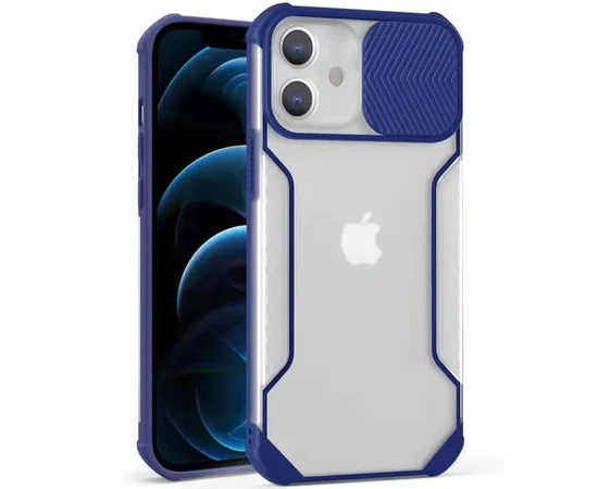 Чехол Camshield matte Ease TPU со шторкой для Apple iPhone 11 (6.1") Синий