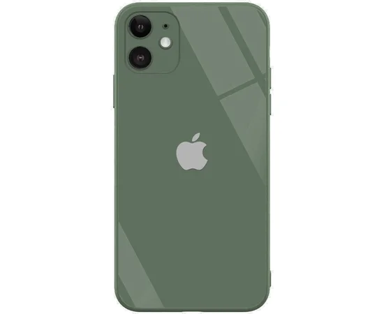 TPU+Glass чехол GLOSSY Logo Full camera (opp) для Apple iPhone 11 (6.1") Зеленый