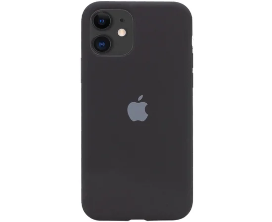 Чохол Silicone case (A) (з закритим низом) для Apple iPhone 11 (6.1 ") Чорний / Black