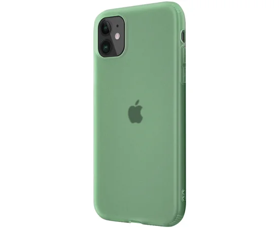 Силиконовый матовый полупрозрачный чехол для Apple iPhone 11 (6.1") Зеленый / Pine green