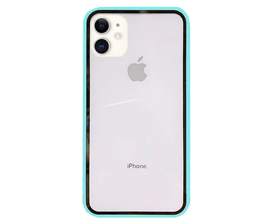 Прозрачный TPU+PC чехол Epic с цветным бампером для Apple iPhone 11 (6.1") Синий