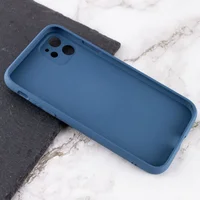 TPU+Glass чехол Matte Candy Full camera для Apple iPhone 11 (6.1") Синий