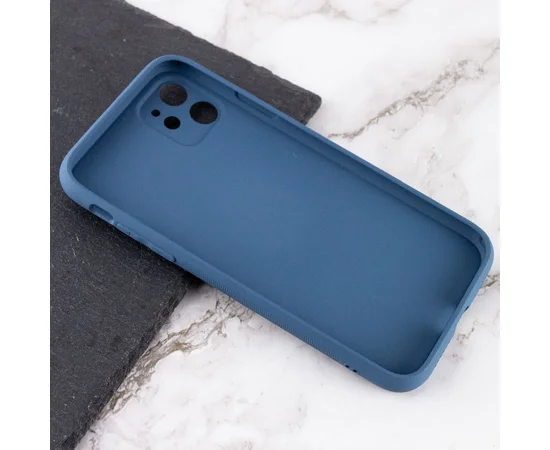 TPU+Glass чехол Matte Candy Full camera для Apple iPhone 11 (6.1") Синий