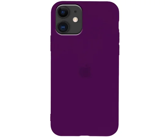 Чехол Silicone Case Slim Full Protective для Apple iPhone 11 (6.1") Фиолетовый / Grape